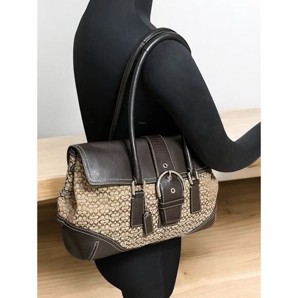 Vintage Coach 6388 Soho Mini Signature Flap Satchel & 6515 Checkbook Wallet - Picture 12 of 15